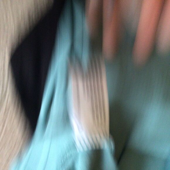 NWT A new day size extra small ribbed long sleeve blouse Teal color - Picture 7 of 8